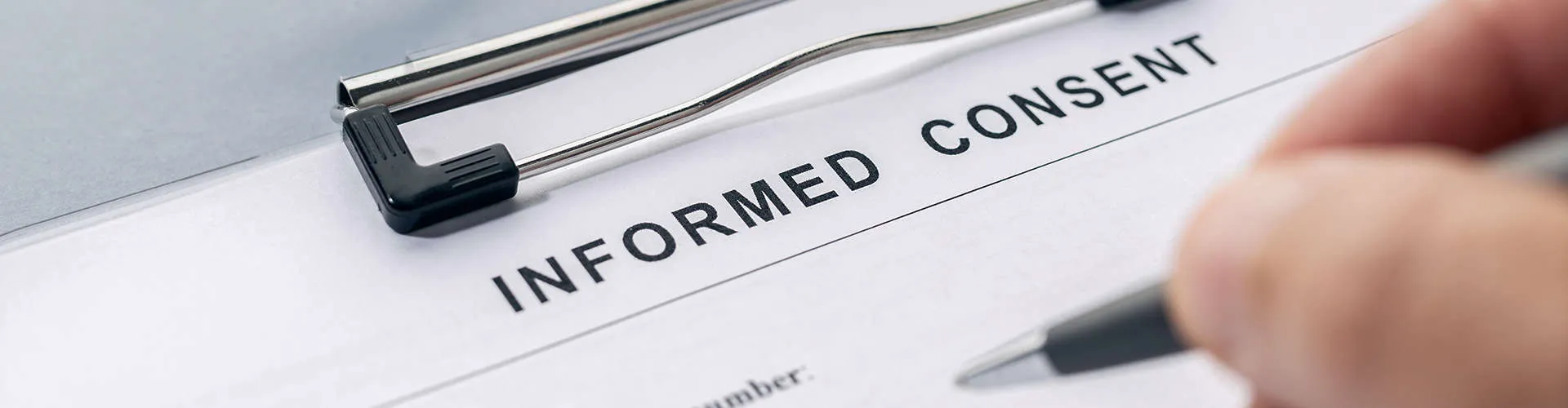 Consent form for patient to fill out during dentist visits.