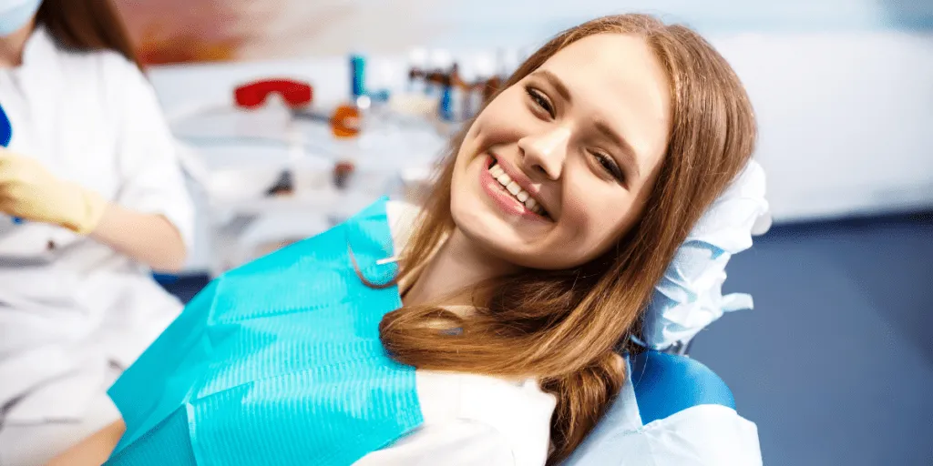 Dental crown session for patient in dentist's chair in North York